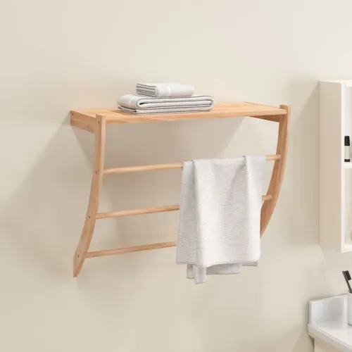 Stalak za ručnike 60 x 25,5 x 49 cm od masivnog drva oraha Cijena