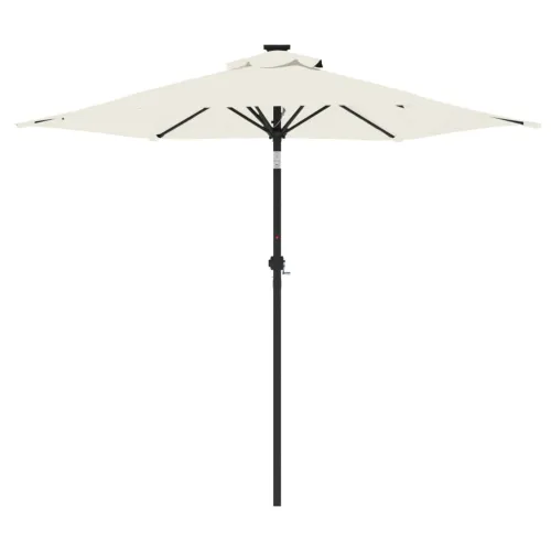 Vrtni suncobran s čeličnom šipkom bijeli 225 x 225 x 212 cm - Bijela Cijena