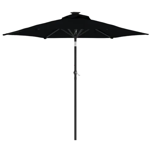 Vrtni suncobran s čeličnom šipkom crni 225 x 225 x 212 cm - Crna Cijena