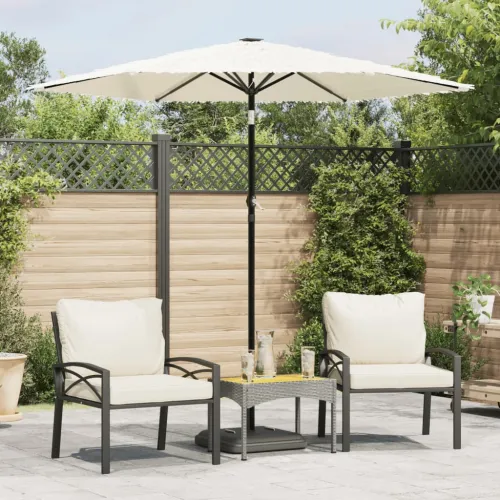 Vrtni suncobran s čeličnom šipkom bijeli 223x223x213 cm - Bijela 223 x 223 x 213 cm Cijena