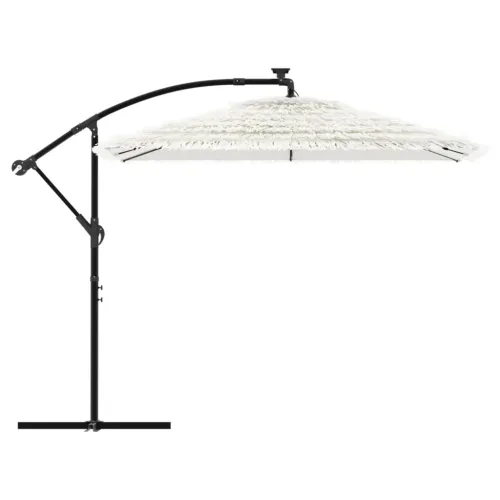 Vrtni suncobran s čeličnom šipkom bijeli 246x246x230 cm - Bijela 246 x 246 x 230 cm Cijena