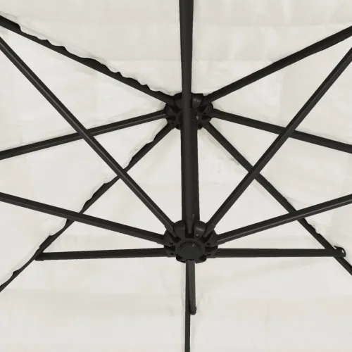 Vrtni suncobran s čeličnom šipkom bijeli 246x246x230 cm - Bijela 246 x 246 x 230 cm Cijena
