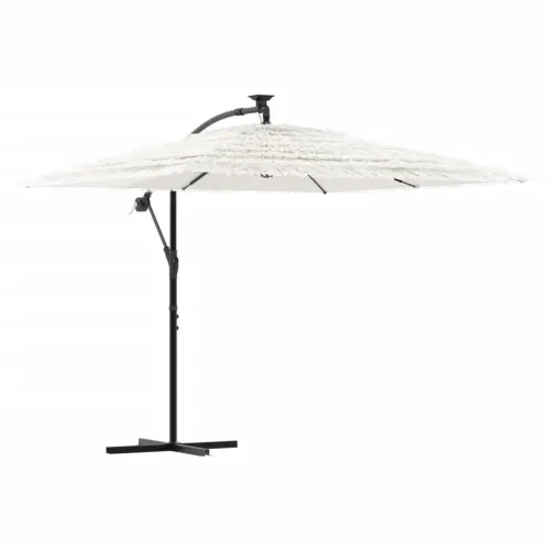 Vrtni suncobran s čeličnom šipkom bijeli 246x246x230 cm - Bijela 246 x 246 x 230 cm Cijena