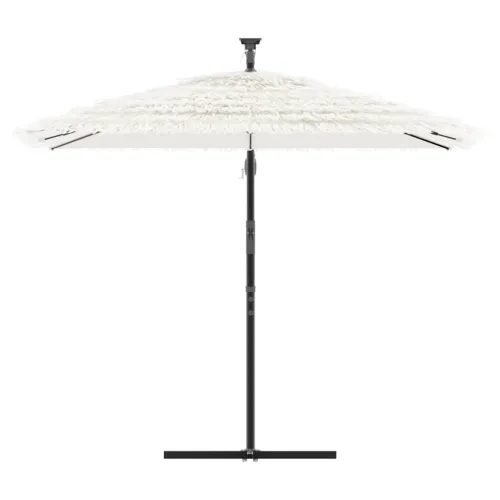 Vrtni suncobran s čeličnom šipkom bijeli 246x246x230 cm - Bijela 246 x 246 x 230 cm Cijena