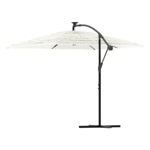 Vrtni suncobran s čeličnom šipkom bijeli 246x246x230 cm - Bijela 246 x 246 x 230 cm Cijena