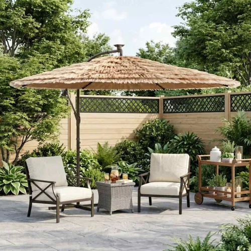 Vrtni suncobran s čeličnom šipkom smeđi 290x290x238 cm - Smeđa 290 x 290 x 238 cm Cijena