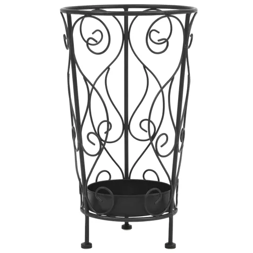 Stalak za kišobrane vintage stil od metala 26 x 46 cm crni Cijena