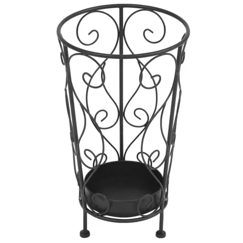 Stalak za kišobrane vintage stil od metala 26 x 46 cm crni Cijena