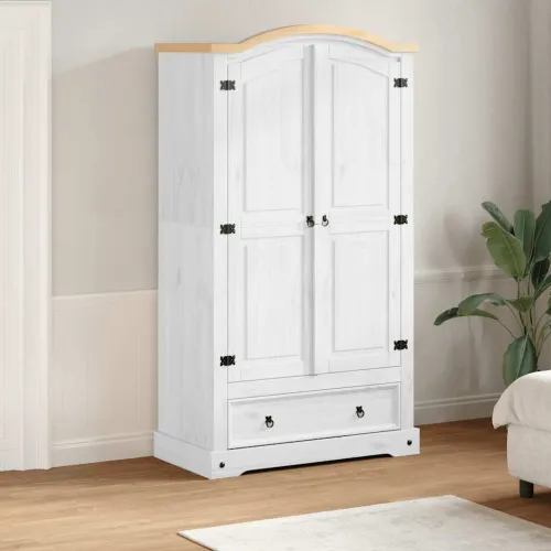 Ormar Corona 102 x 52 x 186 cm od masivne borovine - Bijela 1 1 Cijena