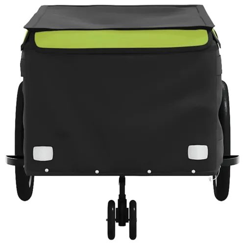 Prikolica za bicikl crno-zelena 45 kg željezna - Zelena 137 x 68 x 59 cm Cijena