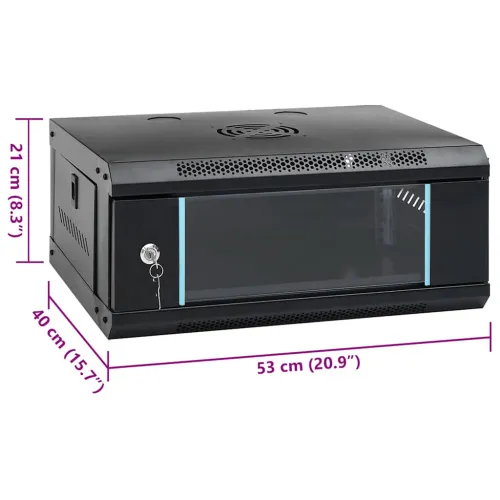Zidni komunikacijski ormar 4U 19 ” IP20 53 x 40 x 21 cm - Crna 530 x 400 x 210 mm Cijena