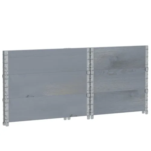 Okviri za palete 3 kom sivi 80x60 cm od masivne borovine - Siva 80 x 60 cm 3 Cijena