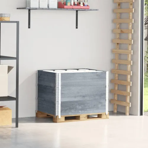 Okviri za palete 3 kom sivi 80x60 cm od masivne borovine - Siva 80 x 60 cm 3 Cijena