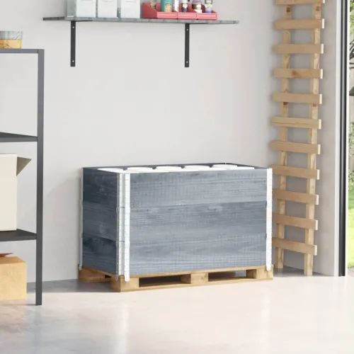 Okviri za palete 3 kom sivi 100 x 50 cm od masivne borovine - Siva 100 x 50 cm 3 Cijena