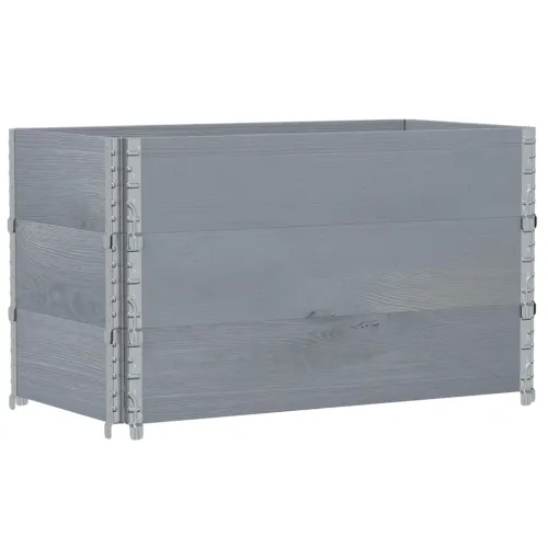 Okviri za palete 3 kom sivi 100 x 50 cm od masivne borovine - Siva 100 x 50 cm 3 Cijena