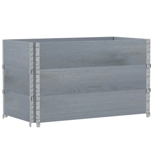 Okviri za palete 3 kom sivi 100 x 50 cm od masivne borovine - Siva 100 x 50 cm 3 Cijena