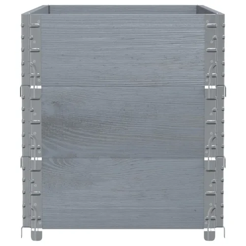 Okviri za palete 3 kom sivi 100 x 50 cm od masivne borovine - Siva 100 x 50 cm 3 Cijena