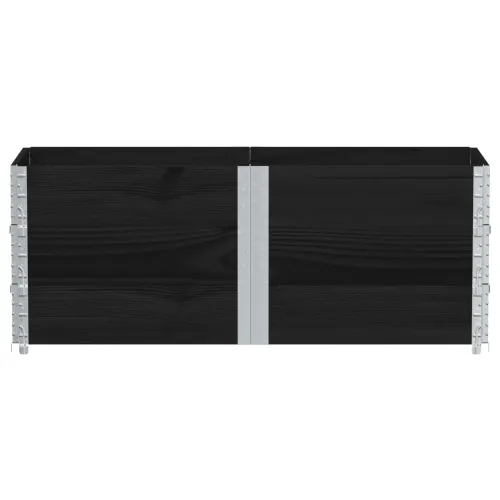 Okviri za palete 3 kom crni 150x50 cm od masivne borovine - Crna 150 x 50 cm 3 Cijena