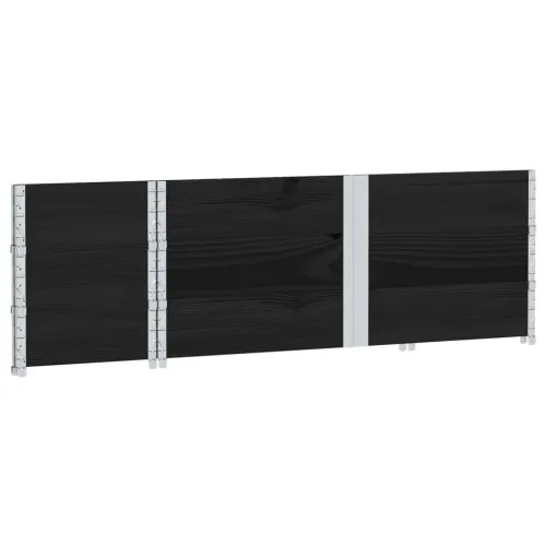 Okviri za palete 3 kom crni 150x50 cm od masivne borovine - Crna 150 x 50 cm 3 Cijena