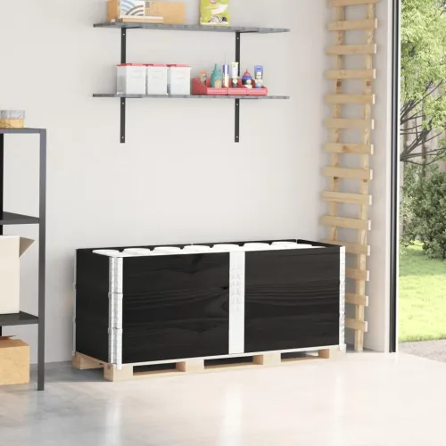 Okviri za palete 3 kom crni 150x50 cm od masivne borovine - Crna 150 x 50 cm 3 Cijena