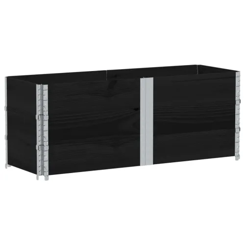 Okviri za palete 3 kom crni 150x50 cm od masivne borovine - Crna 150 x 50 cm 3 Cijena