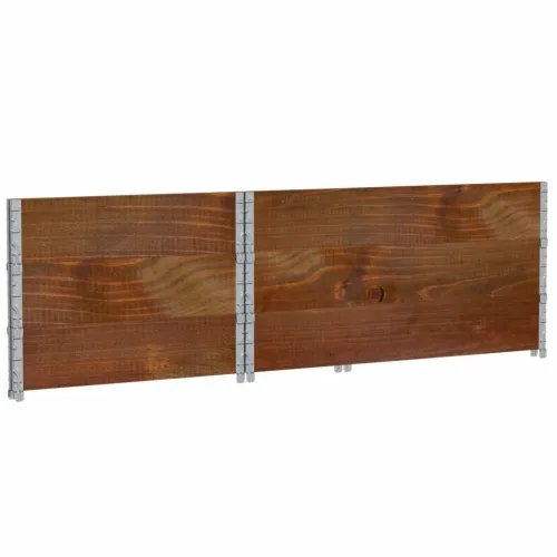 Okviri za palete 3 kom smeđi 120 x 80 cm od masivne borovine - Tamno smeđa 120 x 80 cm 3 Cijena
