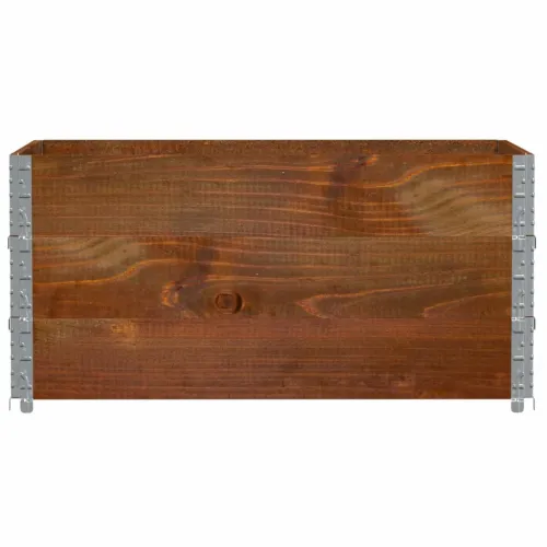 Okviri za palete 3 kom smeđi 120 x 80 cm od masivne borovine - Tamno smeđa 120 x 80 cm 3 Cijena