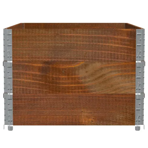 Okviri za palete 3 kom smeđi 120 x 80 cm od masivne borovine - Tamno smeđa 120 x 80 cm 3 Cijena