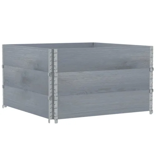 Okviri za palete 3 kom sivi 100 x 100 cm od masivne borovine - Siva 100 x 100 cm 3 Cijena