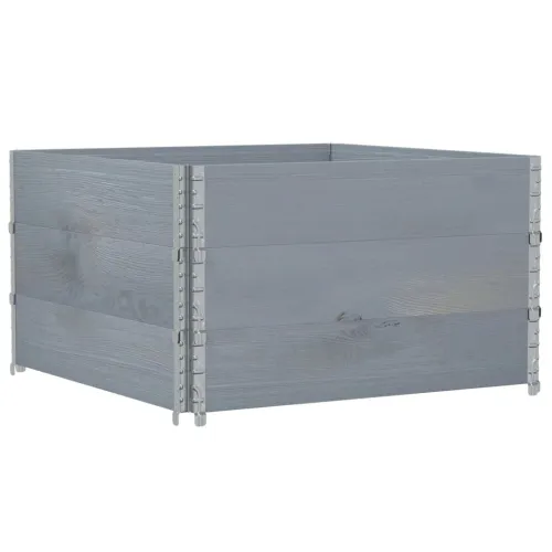 Okviri za palete 3 kom sivi 100 x 100 cm od masivne borovine - Siva 100 x 100 cm 3 Cijena