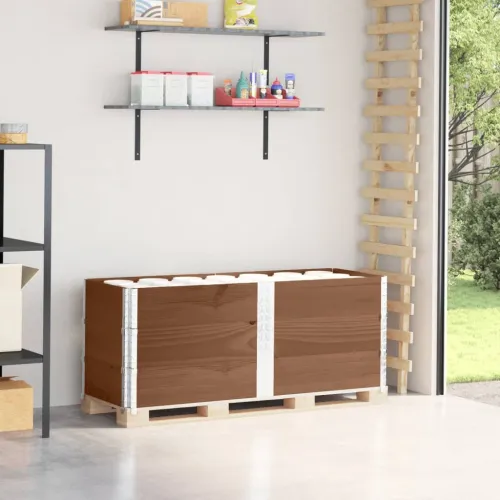 Okviri za palete 3 kom smeđi 150x50 cm od masivne borovine - Tamno smeđa 150 x 50 cm 3 Cijena
