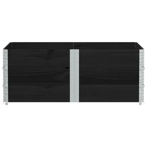 Okviri za palete 3 kom crni 150x100 cm od masivne borovine - Crna 150 x 100 cm 3 Cijena