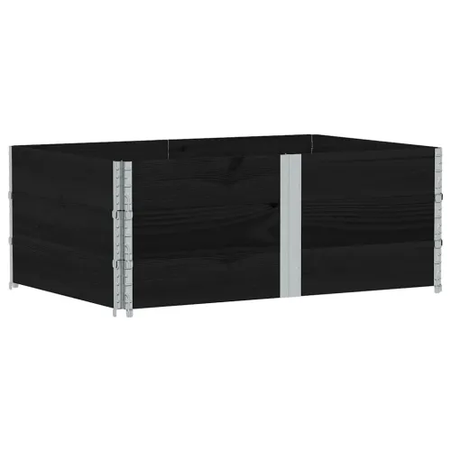 Okviri za palete 3 kom crni 150x100 cm od masivne borovine - Crna 150 x 100 cm 3 Cijena