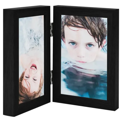 Dvostruki preklopni okvir za fotografije crni 2x(21x29,7 cm) - Crna 2 x (21 x 29.7 cm) Cijena