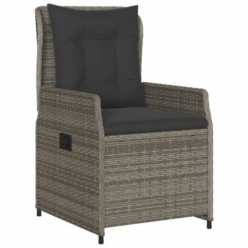 Vrtna garnitura - 5-dijelni vrtni blagovaonski set sivi od poliratana - Siva 140 x 70 x 74 cm 4 Cijena