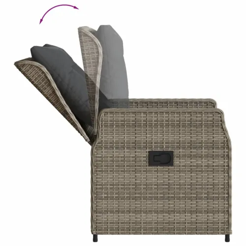 Vrtna garnitura - 5-dijelni vrtni blagovaonski set sivi od poliratana - Siva 140 x 70 x 74 cm 4 Cijena