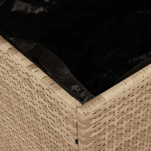 Vrtna kutija za pohranu bež 220x50x54 cm poliratan drvo bagrema - Bež 220 x 50 x 54 cm Cijena