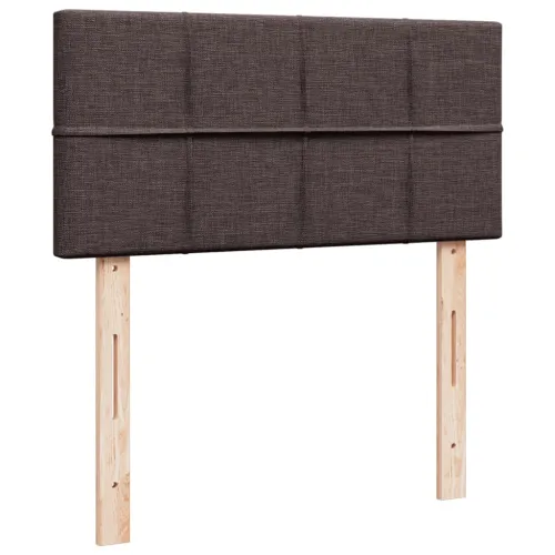 Boxspring - Krevet s oprugama i madracem tamnosmeđi 90 x 190 cm od tkanine - Tamno smeđa 90 x 190 cm Blok s kvadratima Tamno sme Cijena