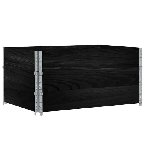 Okviri za palete 3 kom crni 120 x 80 cm od masivne borovine - Crna 120 x 80 cm 3 Cijena