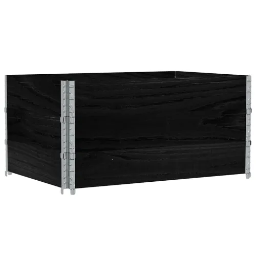 Okviri za palete 3 kom crni 120 x 80 cm od masivne borovine - Crna 120 x 80 cm 3 Cijena