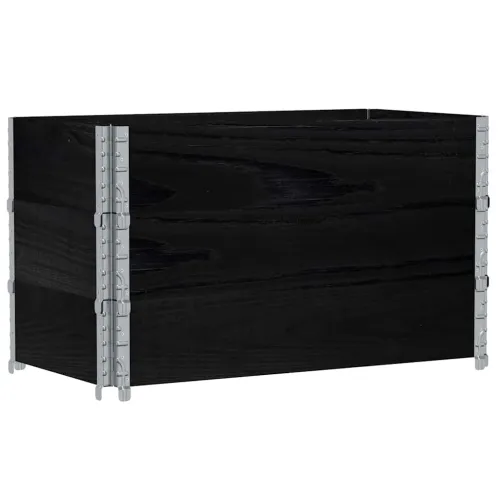 Okviri za palete 3 kom crni 100 x 50 cm od masivne borovine - Crna 100 x 50 cm 3 Cijena