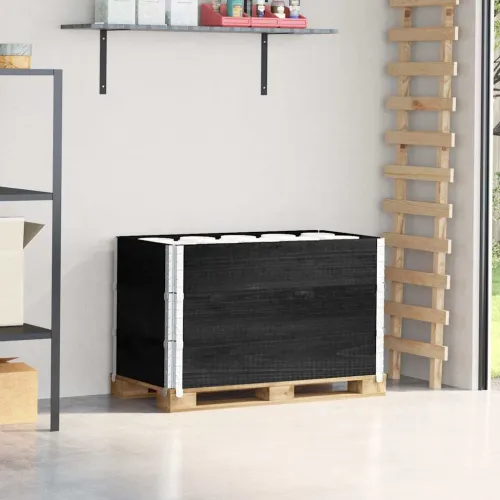 Okviri za palete 3 kom crni 100 x 50 cm od masivne borovine - Crna 100 x 50 cm 3 Cijena