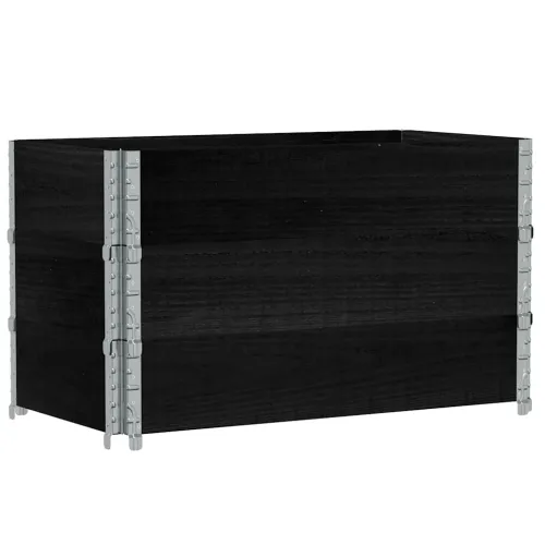 Okviri za palete 3 kom crni 100 x 50 cm od masivne borovine - Crna 100 x 50 cm 3 Cijena