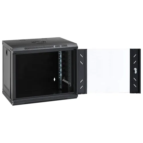9U Zidni mrežni ormarić 19” IP20 53x40x45 cm - Crna 530 x 400 x 450 mm Crna 530 x 400 x 450 mm Cijena