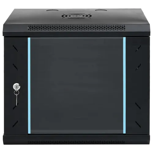9U Zidni mrežni ormarić 19” IP20 53x40x45 cm - Crna 530 x 400 x 450 mm Crna 530 x 400 x 450 mm Cijena
