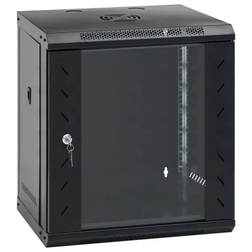 Zidni komunikacijski ormar 12U 19 ” IP20 53 x 40 x 60 cm - Crna 530 x 400 x 600 mm Crna 530 x 400 x 600 mm Cijena