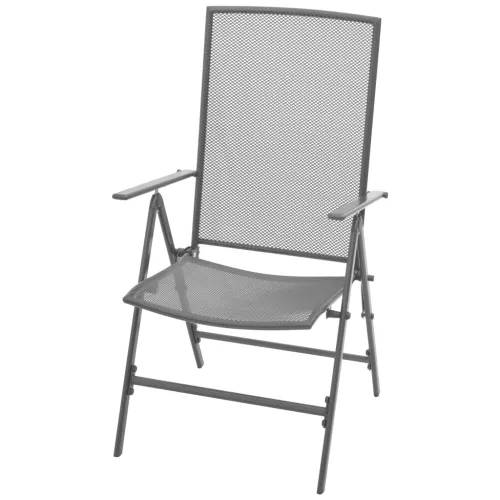 Set vrtnih naslonjača 7 kom antracit od čelika obloženog prahom - 110 x 72.5 cm 6 Cijena