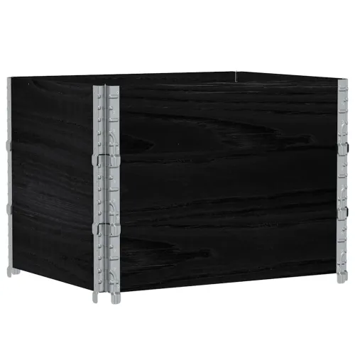 Okviri za palete 3 kom crni 80x60 cm od masivne borovine - Crna 80 x 60 cm 3 Cijena