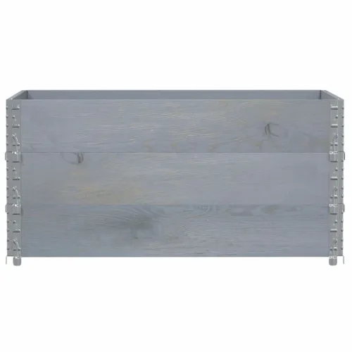 Okviri za palete 3 kom sivi 120 x 80 cm od masivne borovine - Siva 120 x 80 cm 3 Cijena