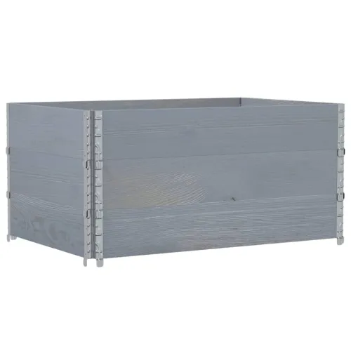 Okviri za palete 3 kom sivi 120 x 80 cm od masivne borovine - Siva 120 x 80 cm 3 Cijena